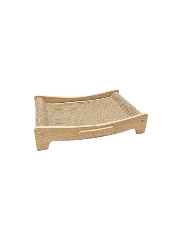 Solid wood sisal cat bed